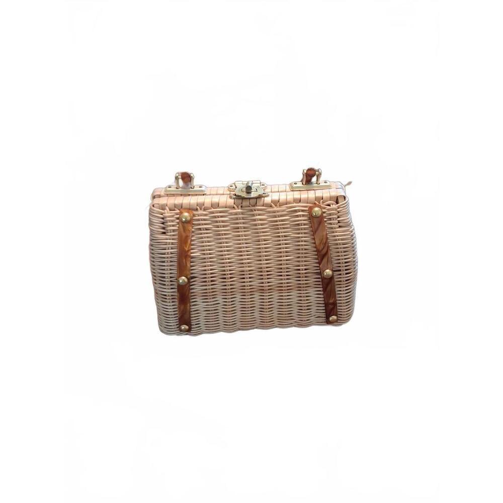Vintage Handwoven Cute Chic Small Wicker Handbag